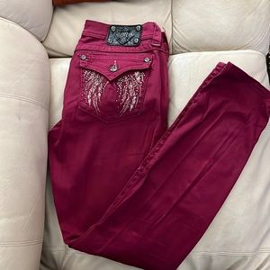 Miss me soft material maroon jeans